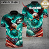 Maxcorners Bowling And Pins Fire Eagle US Flag  Multicolor Customized Name, Team Name 3D Shirt
