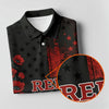 Maxcorners Red Friday American Flag Poppy Polo Shirt, Women’s Golf Apparel, Printed Golf Shirt LM1507