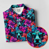 Maxcorners Funny Cow Wearing Sunglasses Tropical Golf Polo Shirt, Golf Shirts For Women, Women's Golf Apparel LM1507
