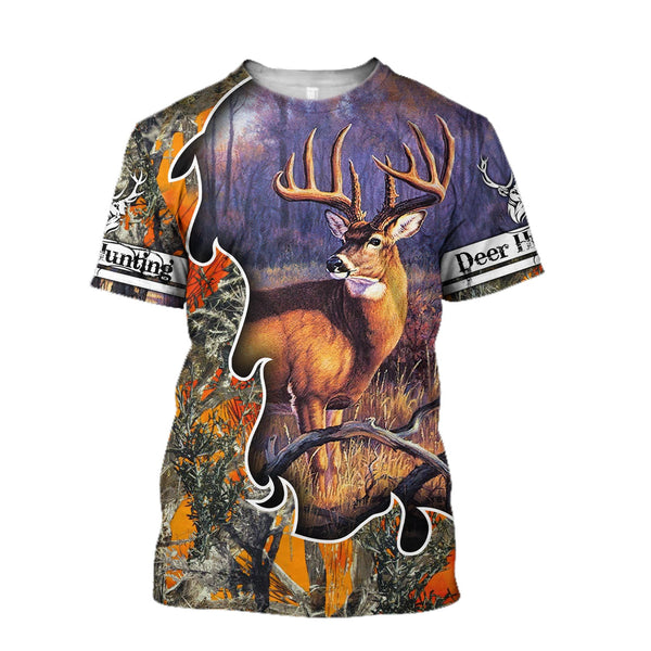 Max Corner Deer Hunting Camo Pattern 3D All Over Printed Shirts Gift For Hunter