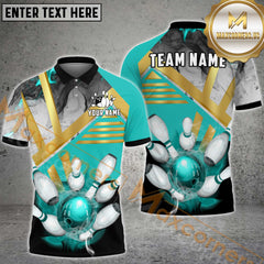 Maxcorners Striking Bowling Jersey Multicolor Options Personalized Name, Team Name 3D Shirt