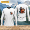 Maxcorners Custom Boat Shirt, Fishing Jersey, SPF Long Sleeve Shirts, Best Fishing Gifts, Mens Casual Shirts