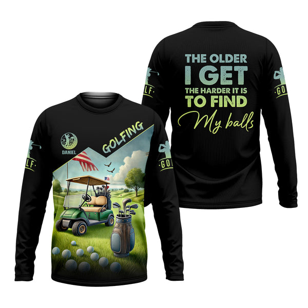 Maxcorners The Older I Get Custom Men's Golf Polo Shirt, Funny Golf Shirt, Dad Golf Gift