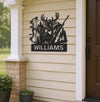 Maxcorners Personalized Deer Hunting Metal Sign WITH LED/WITHOUT LED – Bow & Rifle Wall Decor for Hunters LM0110