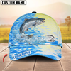Maxcorners Fishing Blue Lake Pattern Personalized Cap (13 Breeds)