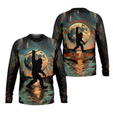 Maxcorners Not All Who Wander Are Lost Funny Bigfoot Men's Golf Polo Shirt, Golfers Gift, Funny Golf Shirt