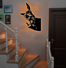 Maxcorners Funny Donkey Metal Sign WITH LED/WITHOUT LED - Hilarious Farm Yard Decor, Gag Gift for Ranch Owners & Outdoor Spaces LM0110