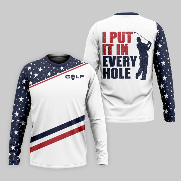 Maxcorners I Put It in Every Hole Mens Golf Polo Shirt, Mens Golf Gift, Funny Golf Shirt