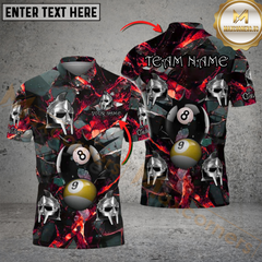 Maxcorners Billiard Ball8 & Ball9 Dark Material Gladiator Helmet Multicolor Customized Name, Team Name 3D Shirt