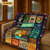 Maxcorners Gone Fishing I'd Rather Be Fishing Custom Name Blanket, Presents For Fishermen, Gift For Fishing Lover LM0201