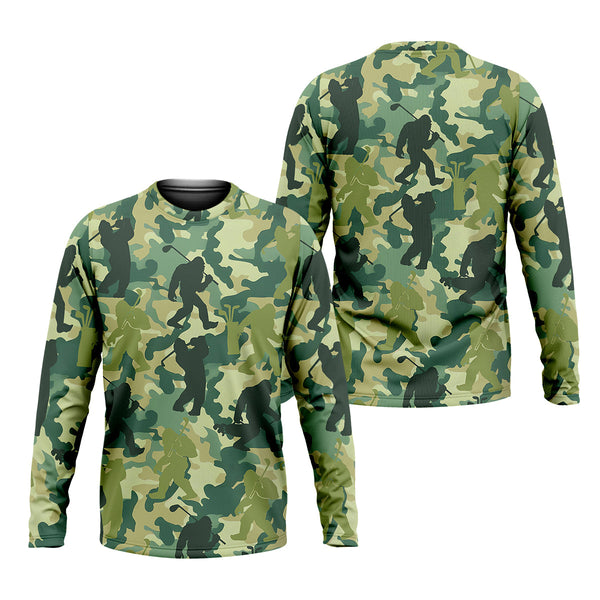 Maxcorners Bigfoot Sasquatch Men's Golf Polo Shirt, Funny Golf Shirt, Gift For Golfers