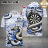 Maxcorners Darts Dragon With Flower Multicolor Customized Name, Team Name 3D Shirt
