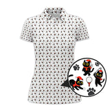 Maxcorners Funny Pattern Golf Shirt, Cat Golf Shirt, Christmas Golf Shirt For Pet Lover
