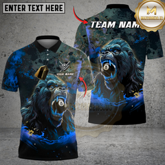 Maxcorners Billiard Fierce Gorilla 8-Ball Multicolor Customized Name, Team Name 3D Shirt
