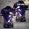Maxcorners Crimson Howl: Strike Night Bowling Multicolor Customized Name, Team Name 3D Shirts