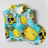 Maxcorners Tropical Pineapple Skull Pattern Golf Shirt, Women’s Golf Polo, Hawaiian Golf Shirt, Ladies Golf Shirts LM1507