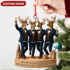 Maxcorners Personalized Friends Christmas Ornament, Funny Deer Best Friend Gift, Custom Name Tuxedo Buddy Keepsake MT2411
