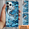 Maxcorners Fishing Phone Case Fishing Camo Phone Case Personalized Name (8 Fish Species)