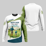 Maxcorners Custom Best Dad By Par Golf Polo Shirt, Father And Son Shirt, Gift For Golfers