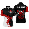 Maxcorners Red Skull Dartboard Grunge Custom Dart Shirt For Men, Dart Team Jerseys LM184