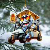 Maxcorners Golf Beer Custom Acrylic Ornaments, Golf Christmas Ornaments, Christmas Golf Gift