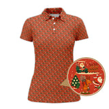 Maxcorners Christmas Golf Shirt, Funny Pattern Golf Shirt, Xmas Golf Shirt For Men