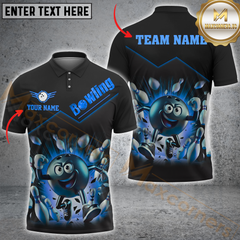 Maxcorners Bowling Strike Power Multicolor Personalized 3D Shirt, Happy Ball & Flying Pins Shirts