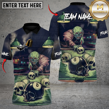 Maxcorners Billiard Undead 8-Ball Nightmare Personalized Name 3D Unisex Shirt