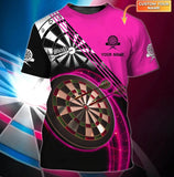 Maxcorners  Personalized 3D All Over Printed Dart Shirt Dart On Shirt ( Pink )