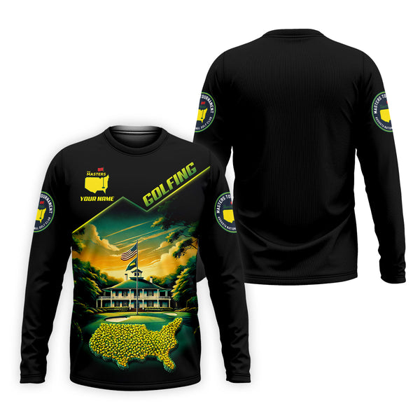 Maxcorners Custom Augusta Golf Course Polo Shirt, Golfing Apparel, Mens Golf Gift, Funny Golf Shirt