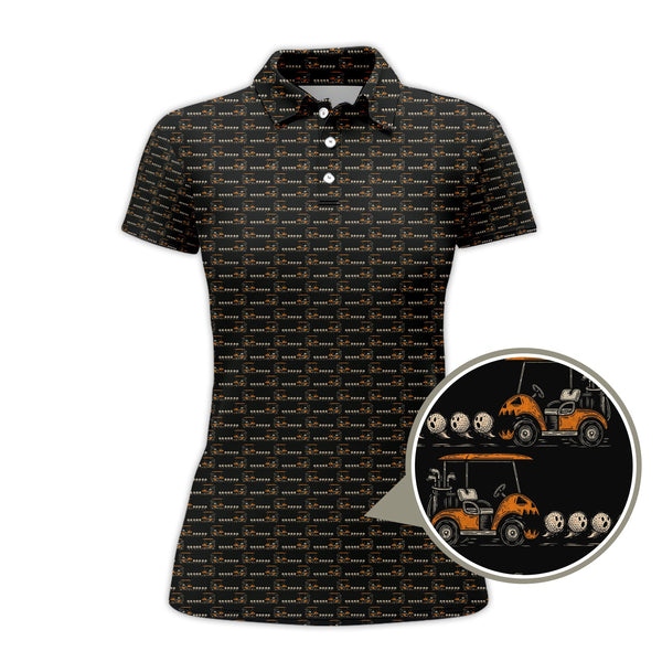 Maxcorners Crazy Pattern Golf Shirt, Halloween Golf Shirt For Golfer, Funny Golf Shirt For Men