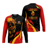 Maxcorners Custom Fire Skull Men's Golf Polo Shirt, Mens Golf Gift, Funny Golf Shirt