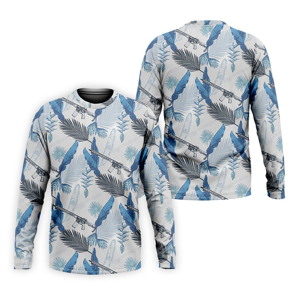 Maxcorners Blue Feather Golf Polo Shirt, Mens Golf Gift, Mens Tropical Shirts