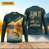 Maxcorners Jerk It Till She Swallows Fishing UV Shirts, Fish Shirt Funny, Fishing Jersey, Fishing Shirts For Men
