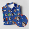 Maxcorners Blue Custom Photo Golf Icons Polo Shirt, Women’s Golf Polo, Performance Golf Shirt LM1507
