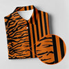 Maxcorners Orange Tiger Stripe Split Pattern Golf Shirt, Women's Golf Tops, Ladies Golf Shirts, Printed Golf Shirt LM1507