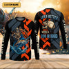 Maxcorners Life's Better With A Rod In Hand SPF Shirts, Marlin Fishing Shirts For Men, Funny Fisherman Gift