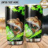 Maxcorners Fishing Tumbler Neon Green Paint Burst Design Personalized Name Tumbler (13 Species)