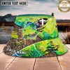 Maxcorners Fishing Camo Faith Hook Personalized Name 3D Bucket Hat (12 Fish Species)