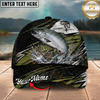 Maxcorners Fishing Hexagon Camo Water Splash Personalized 3D Cap (12 Fish Species)