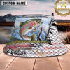 Maxcorners Fishing Torn Scale Water Splash Graphic Personalized 3D Bucket Hat (13 Fish Species)