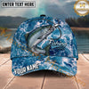 Maxcorners Fishing Blue Water Foam Lure Quote Personalized Name 3D Cap (12 Fish Species)