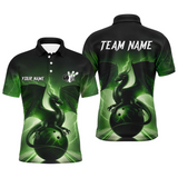 Maxcorners Lightning Thunder Dragon Bowling Ball And Pins Team League Multicolor Option Customized Name 3D Shirt
