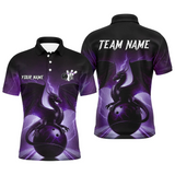 Maxcorners Lightning Thunder Dragon Bowling Ball And Pins Team League Multicolor Option Customized Name 3D Shirt