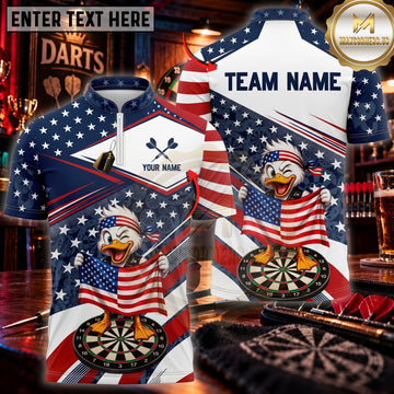 Maxcorners Darts & Patriotic Eagle Bullseye Graphic Customized Name, Team Name 3D Shirts