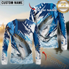 Maxcorners Fishing Technical Fish Scale Custom Name & Team Name 3D Shirts