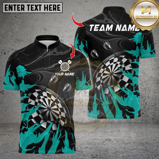 Maxcorners Darts DartBoard Grunge Multicolor Customized Name, Team Name 3D Shirts