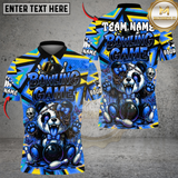Maxcorners Halloween Panda Bowling Design Multicolor Customized Name, Team Name 3D Shirts