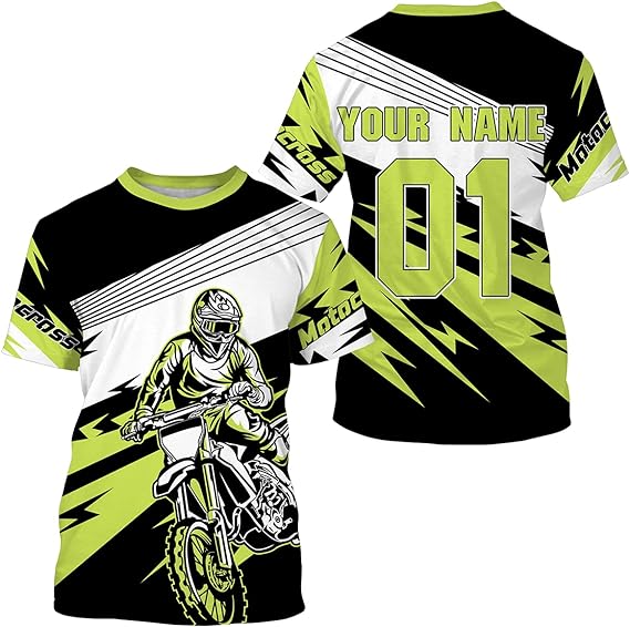 Maxcorners Motocross Dirt Bike MX Racing Customize Name And Number 3D Shirts