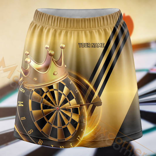 Maxcorners Darts Luxury Crown Dartboard Personalized 3D Skort, Skirts With Shorts
